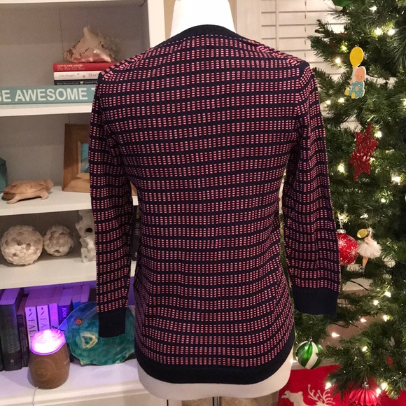 Jcrew pink and navy sweater - Picture 2 of 3
